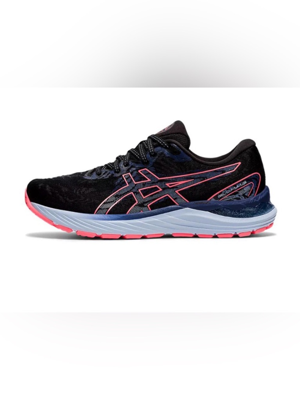 Asics Gel Cumulus 23 Athletic Running Sneakers Size 9.5 Black/Blazing Coral